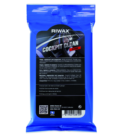 RIWAX COCKPIT CLEAN CLASSIC UTĚRKY NA KONZERVACI PLASTŮ 03810